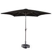 Kopu® vierkante parasol Malaga 200x200 cm - Black