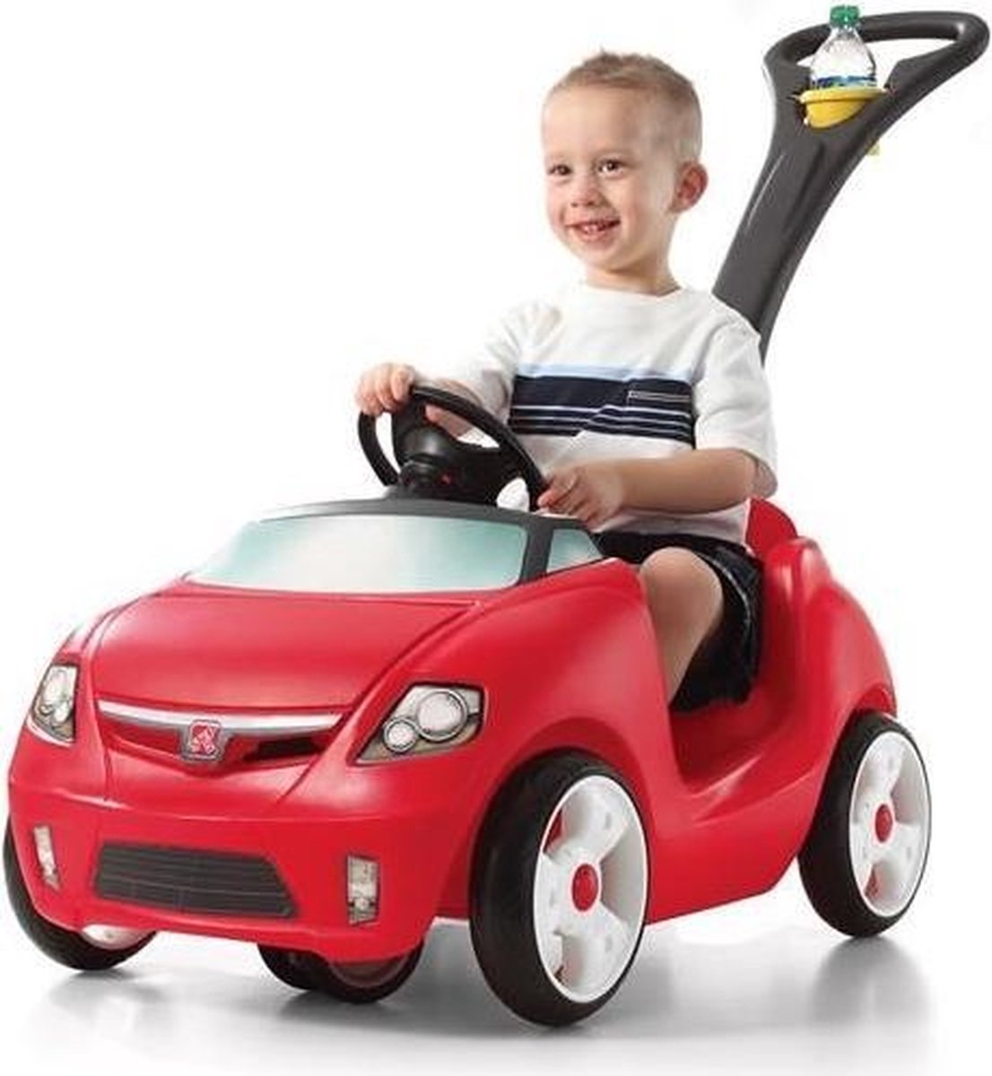 Step2 Push Whisper Ride Voiture Enfant Porteur Auto en rose | Véhicule  Jouet avec barre de poussée pour Enfants dès 1.5 ans