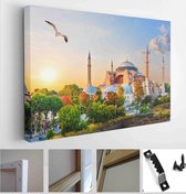 Famous Hagia Sophia in the evening sun rays, Istanbul, Turkey - Modern Art Canvas - Horizontal - 1504112789 - 50*40 Horizontal