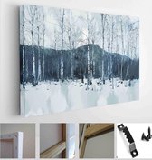 Abstract digital painting of trees in winter, illustration of trees with no leaves for background - Modern Art Canvas - Horizontal - 1419379820 - 50*40 Horizontal