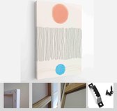 Set of Abstract Hand Painted Illustrations for Postcard, Social Media Banner, Brochure Cover Design or Wall Decoration Background - Modern Art Canvas - Vertical - 1856048554 - 80*6