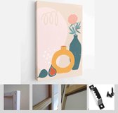 Abstract still life in pastel colors. Collection of contemporary art - Modern Art Canvas - Vertical - 1725494443 - 80*60 Vertical