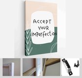 Self-confidence quote vector design on a US Letter size banner, wall art with abstract botanical background - Modern Art Canvas - Vertical - 1761328064 - 115*75 Vertical