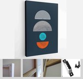 A trendy set of Abstract Black Hand Painted Illustrations for Postcard, Social Media Banner, Brochure Cover Design or Wall Decoration Background - Modern Art Canvas - Vertical - 19