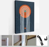 Set of Abstract Black Hand Painted Illustrations for Postcard, Social Media Banner, Brochure Cover Design or Wall Decoration Background - Modern Art Canvas - Vertical - 1910482453