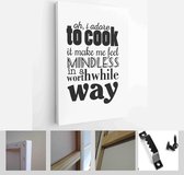 Food typographic quotes in retro style. Vector EPS 10 illustration - Modern Art Canvas - Vertical - 396503473 - 115*75 Vertical
