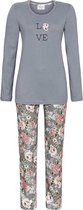 Ringella dames pyjama - Grey Flower  - 38  - Grijs