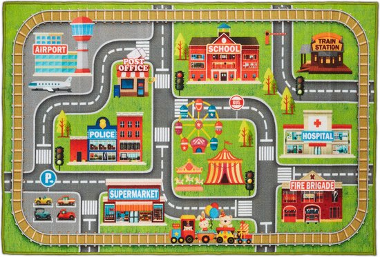 Kids Globe Verkeerskleed Stad 72x120 cm aanbieding bij Vomar Voordeelmarkt