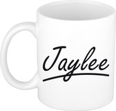 Jaylee naam cadeau mok / beker sierlijke letters - Cadeau collega/ moederdag/ verjaardag of persoonlijke voornaam mok werknemers