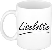 Liselotte naam cadeau mok / beker sierlijke letters - Cadeau collega/ moederdag/ verjaardag of persoonlijke voornaam mok werknemers
