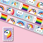 Studio inktvis - Stamp Washi Tape - Eenhoorn - Regenboog