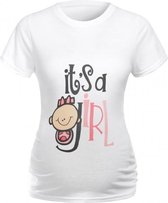 Gender reveal t-shirt It's a Girl maat L - genderreveal - zwanger - t-shirt - babyshower - girl - dochter