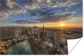 Zonsopkomst Las Vegas Poster 60x40 cm - Foto print op Poster (wanddecoratie woonkamer / slaapkamer)