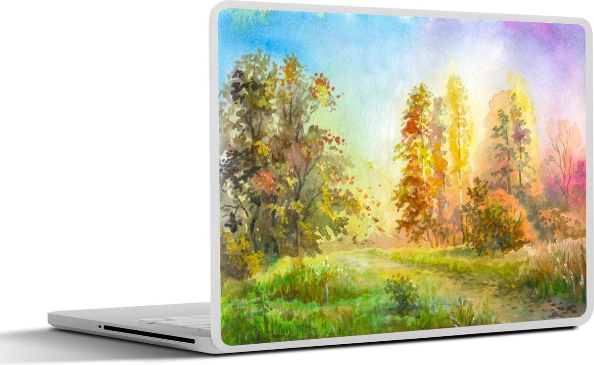Afbeelding van product SleevesAndCases  Laptop sticker - 17.3 inch - Aquarel - Herfst - Kleuren