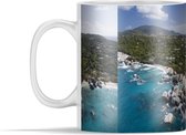 Mok - Een luchtfoto van de kust van het nationaal park Virgin Islands - 350 ml - Beker