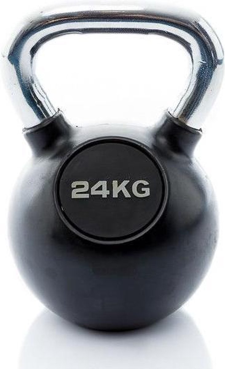 Muscle Power - Kettlebell Rubber / Chrome - 24 KG