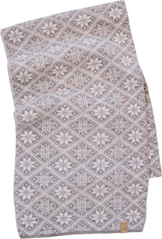 Echarpe tricotée Ivanhoe en laine Freya Gris Marl21-Taille Unique 185x27- Grijs