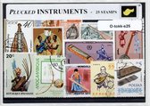 Tokkelinstrumenten – Luxe postzegel pakket (A6 formaat) : collectie van 25 verschillende postzegels van tokkelinstrumenten – kan als ansichtkaart in een A6 envelop - authentiek cad