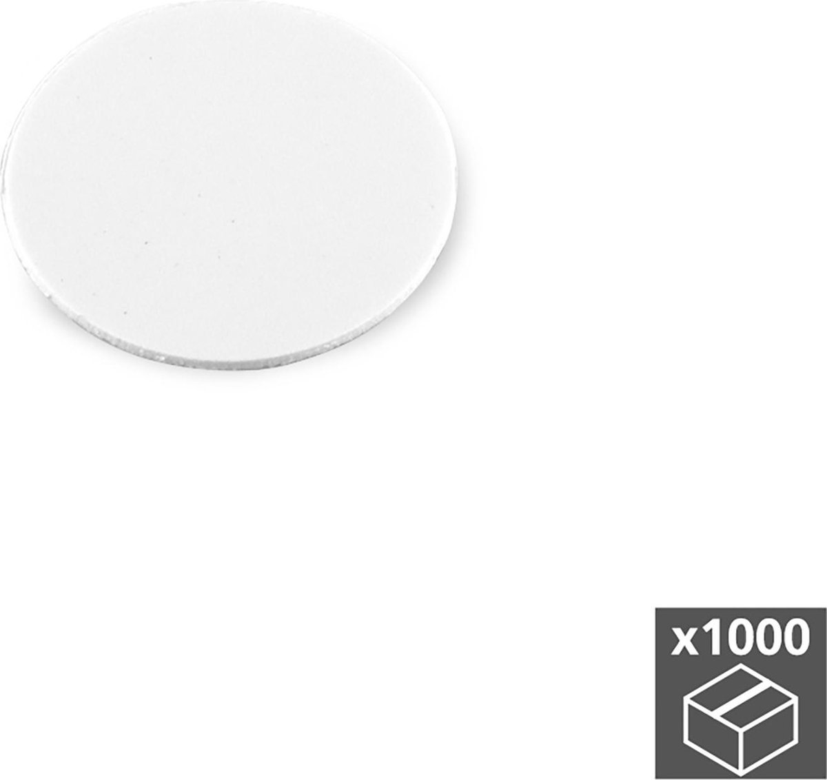 Emuca Afdekplaatjes, zelfklevend, D. 13 mm, Wit, 1.000 st.