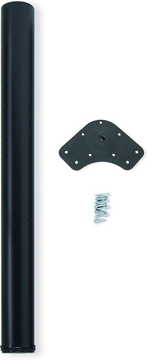 Emuca Tafelpoot, D. 60 mm, verstelbaar 870-890 mm, Staal, Zwart