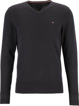 Tommy Hilfiger Core Tommy trui V-hals - heren trui katoen met zijde - zwart -  Maat: S