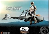Figurine Scout Trooper et Speeder Bike échelle 1:6 - Le Mandalorien - Hot Toys