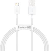 Baseus Lightning kabel Superior Fast Charge 2.4A - 1 meter - Wit