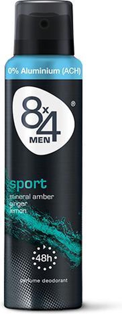 8x4 Sport Mannen Spuitbus deodorant 150 ml