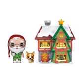 Funko Pop! Town Holiday Santa House with Santa and Nutmeg