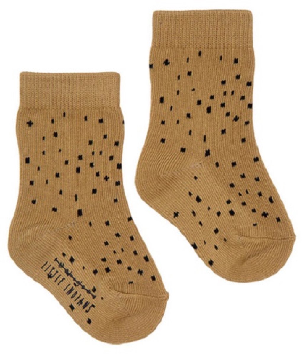 Little Indians Babysokken Dots Junior Polykatoen Kaki Maat 15