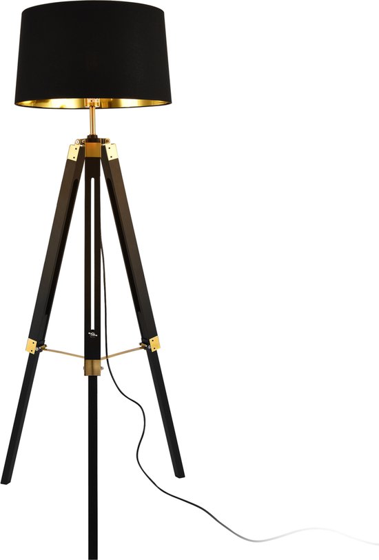 lux.pro] lampadaire lampe à pied avec abat-jour métal et tissu