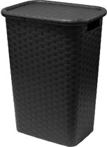 Wasmand Zwart-Bigdean Wasserij Mand Rieten uiterlijk 65 liter zwart - (WK 02122)