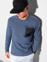 Heren - Longsleeve - Blauw - L130-4