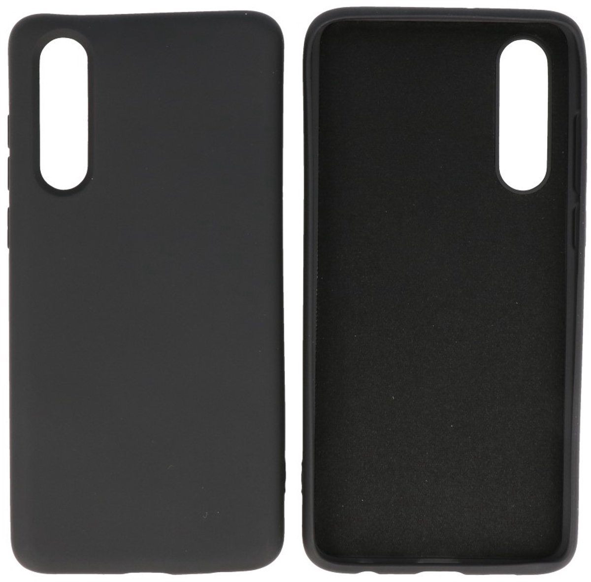 Hoesje Geschikt voor de Huawei P30 - Fashion Color Backcover Telefoonhoesje - Zwart