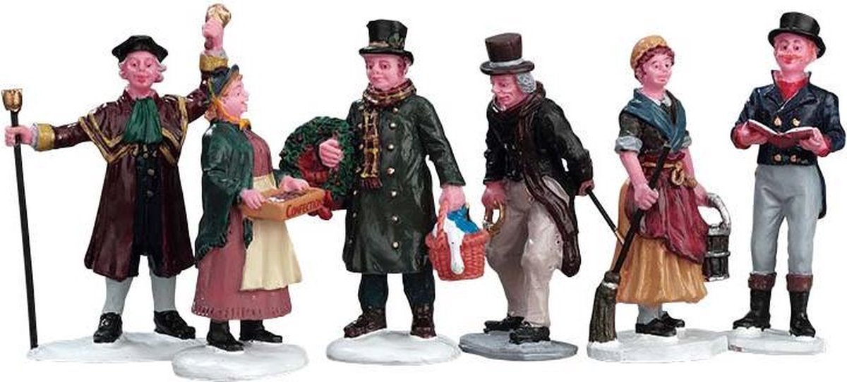 Lemax - Village People Figurines - Set/6 - Kersthuisjes & Kerstdorpen - Lemax