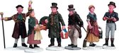 Lemax - Village People Figurines - Set/6 - Kersthuisjes & Kerstdorpen