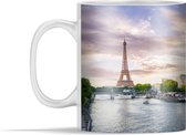Mok - Skyline van Parijs met de Eiffeltoren en de Seine - 350 ml - Beker