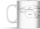 Mok - Samoa illustratie kaart met regio's - 350 ml - Beker
