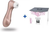 Satisfyer Pro 2 Next Generation - Luchtdruk Vibrator + Luxe Massagekaars - Framboos Vanille