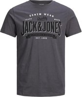 Jack & Jones T-shirt Jjelogo Tee Ss O-neck 2 Col Aw21 No 12189734 Asphalt/slim Mannen Maat - L