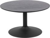 Lisomme Vino ronde houten salontafel - Metalen onderstel - Ø70 x H40 cm - Zwart