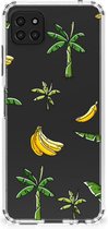 Back Case Siliconen Hoesje Samsung Galaxy A22 5G GSM Hoesje met doorzichtige rand Banana Tree