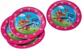 feestborden Paw Patrol 260 ml karton roze 6 stuks