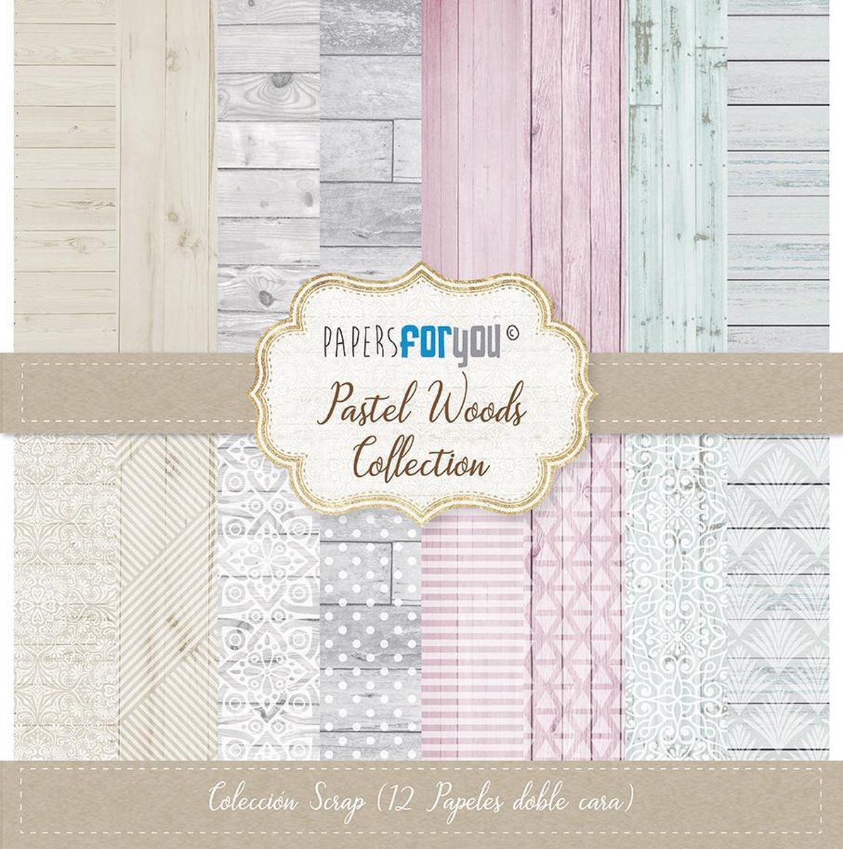 Pastel Woods 12x12 Inch Paper Pack (12pcs) (PFY-098)