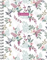 notitieboek Romantic Garden 21 x 16 cm papier multicolor