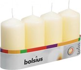 stompkaars 4,8 x 10 cm 18 uur wax ivoor 4 stuks