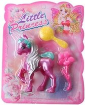 eenhoorn Little Princess meisjes 18,5 x 14,5 cm fuchsia 3-delig