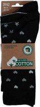 sokken Fashion-hart dames katoen zwart 3 paar mt 35/38