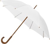 paraplu Eco 88 x 102 cm bamboe/glasfiber wit/bruin