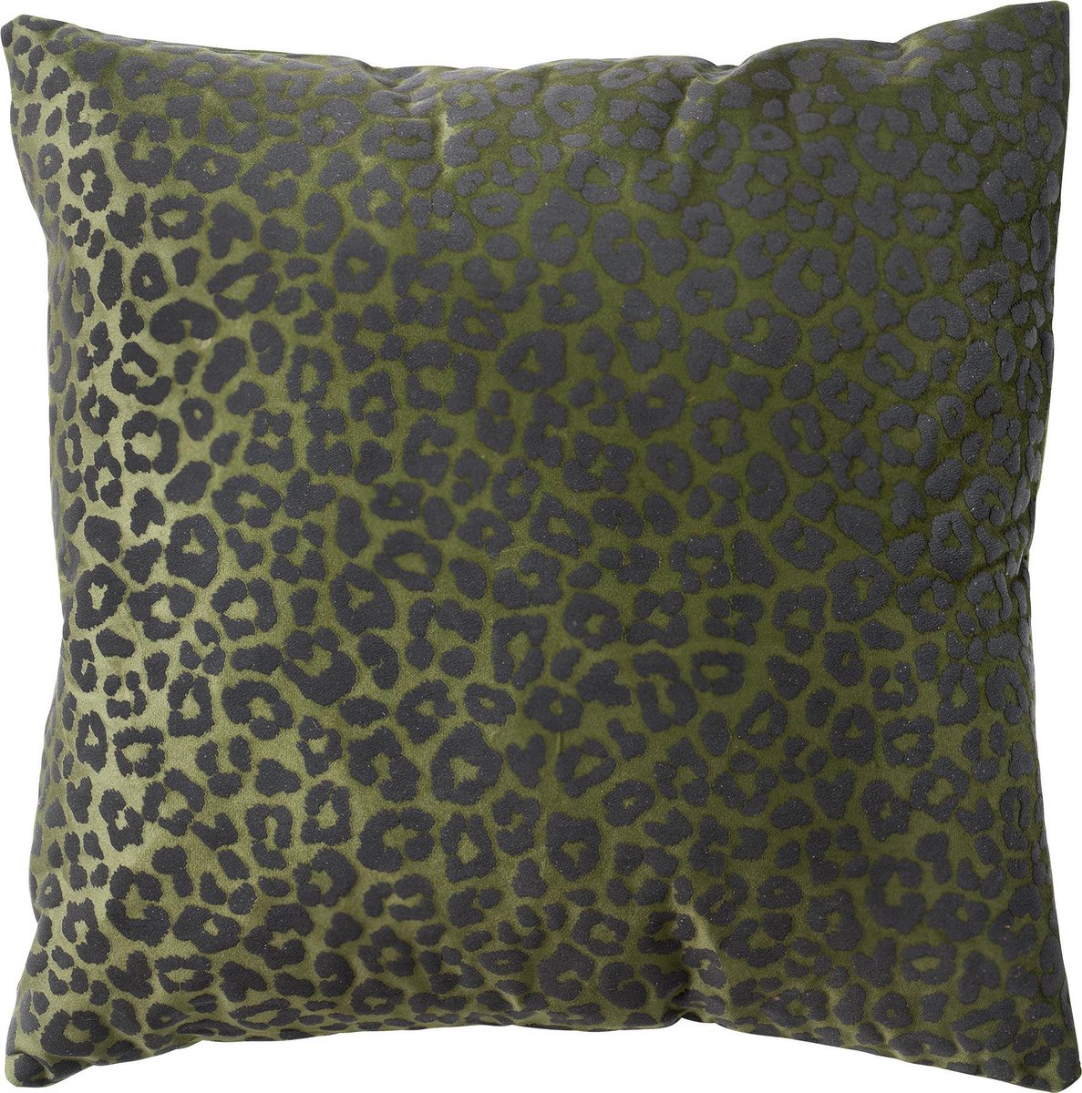 Dutch Decor SURI - sierkussen 45x45 cm - dierenprint - Chive - groen - Inclusief binnenkussen - Luxe kussens voor woonkamer & bank Olijfgroen